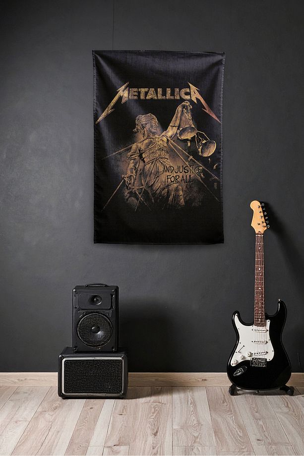 Metallica And Justice For All Duvar Örtüsü Duvar Halısı Birinci Kalite Kumaş - 1