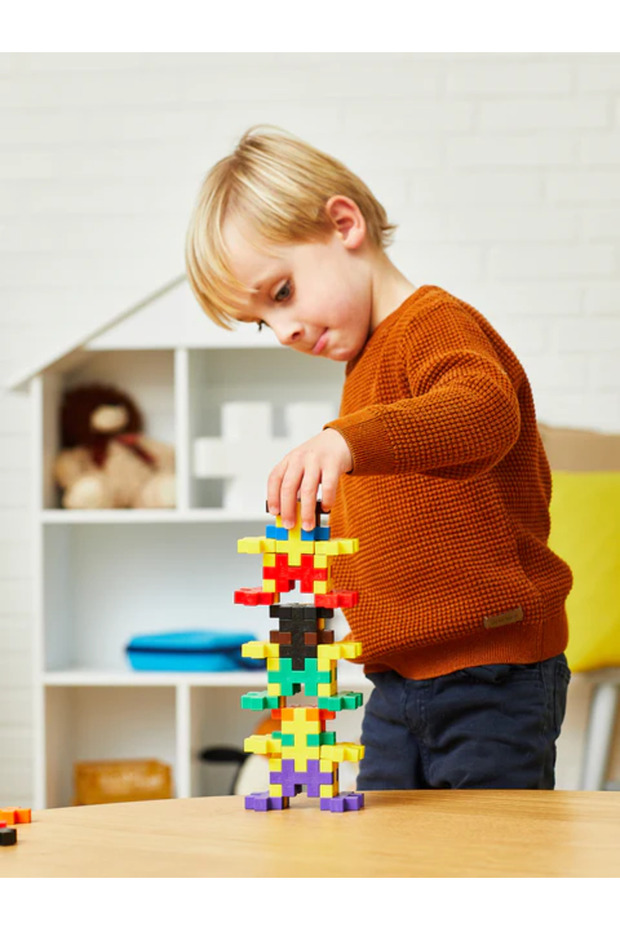 Set constructie Plus-Plus, 60 piese mari, Invata sa construiesti - 3