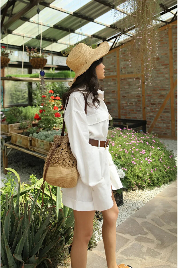 Cıelo Camel Hasır Çanta - 4