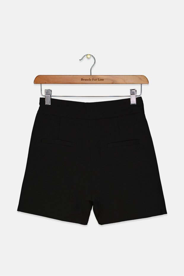 Kid Girl Solid Basic Shorts, Black - 2