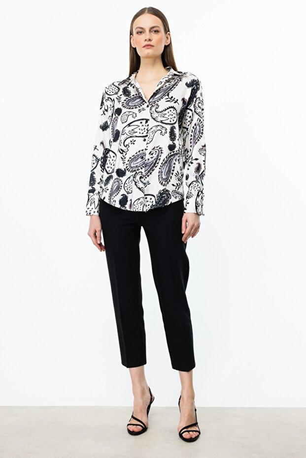 قميص منقوش بياقة بولو - 5