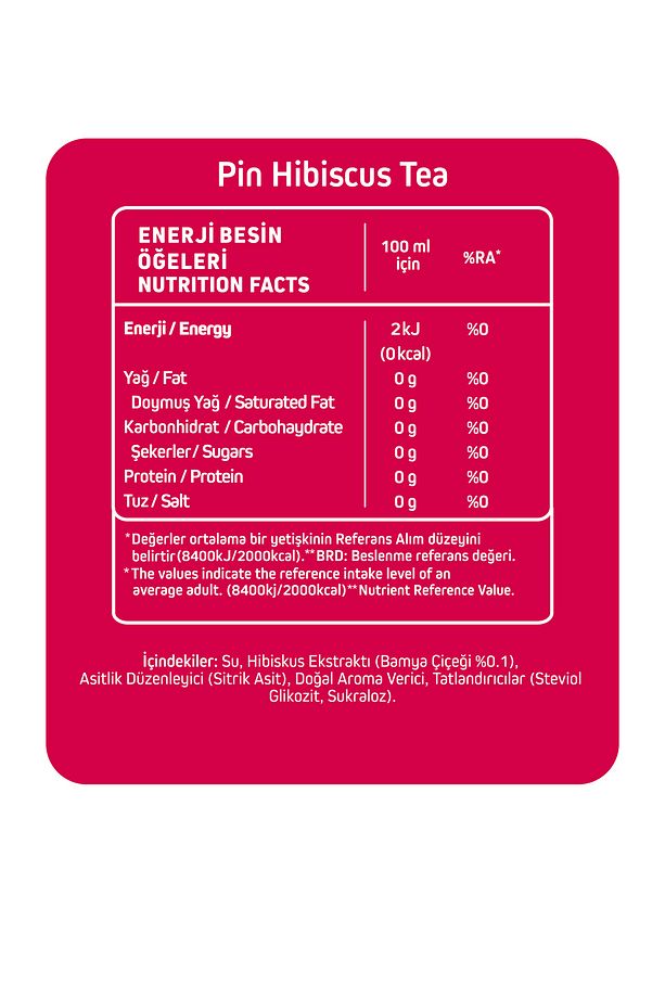 Hibiskus Çayı - Şekersiz & Kalorisiz 1 Litre X 6 Adet - 5
