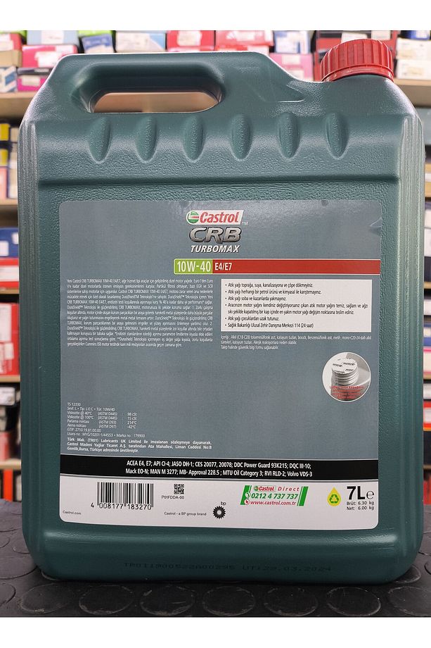 10W40 CRB TURBO MAX 7LT MOTOR YAĞI - 2