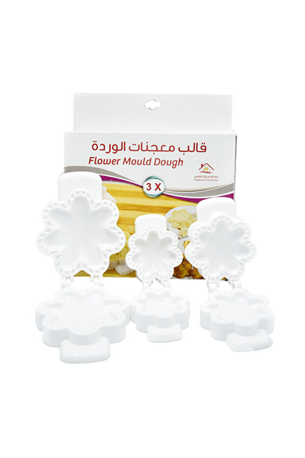 3-piece rose pastry molds in various sizes
