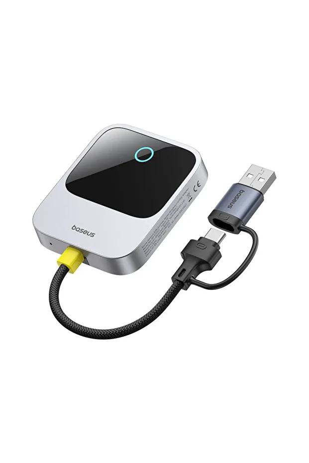 Seamless Wireless CarPlay Adapter for iPhone – Plug & Play, Bluetooth, USB-C - Grey - 1