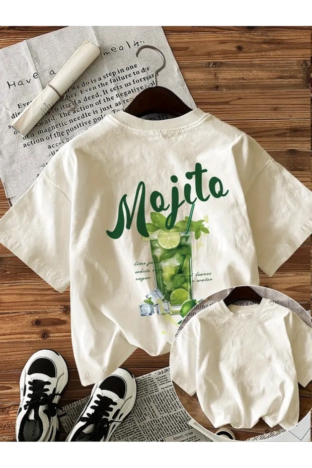 تي شيرت Mojito مطبوع من الخلف مقاس كبير