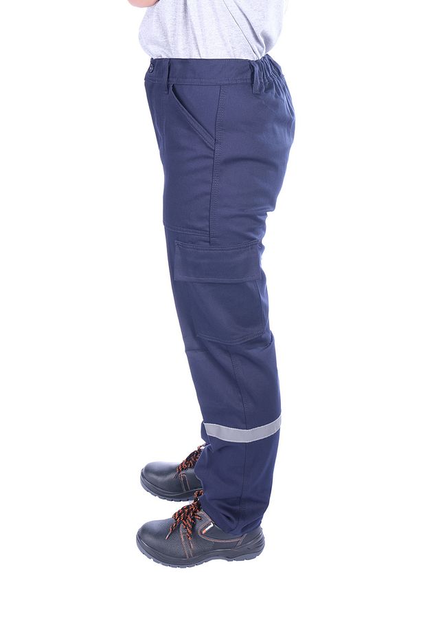 16/12 Gabardin Yazlık İşçi Pantolonu Tek Reflektörlü İş Pantolonu - 4