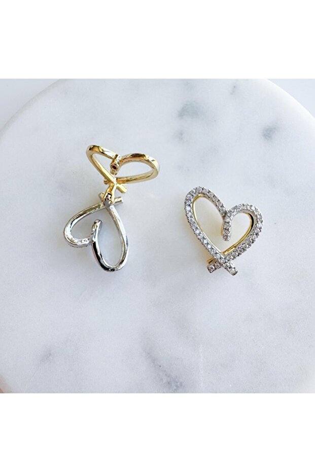 Çelik Kalp Küpe - 1