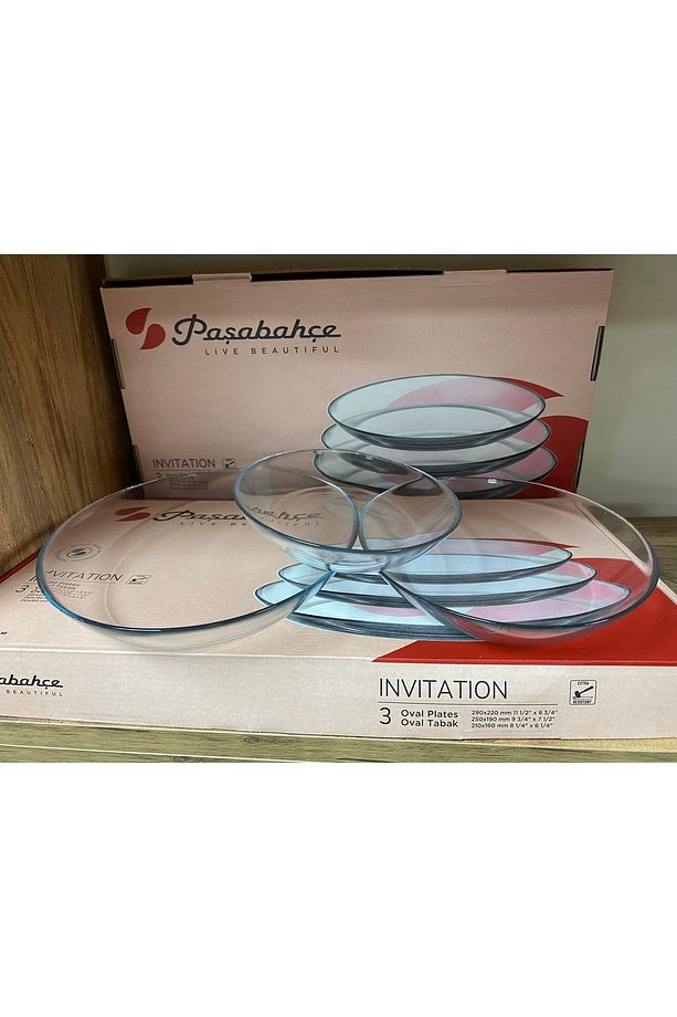PAŞABAHÇE 3LÜ OVAL TABAK - 3