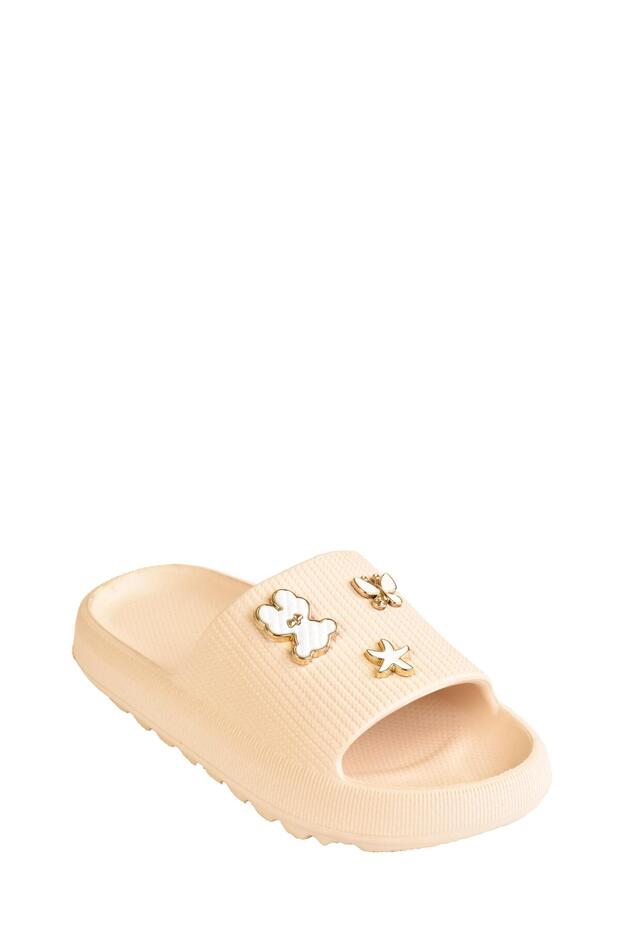 Girl's Butterfly Starfish and Flower Figured Beach-Daily Slippers
