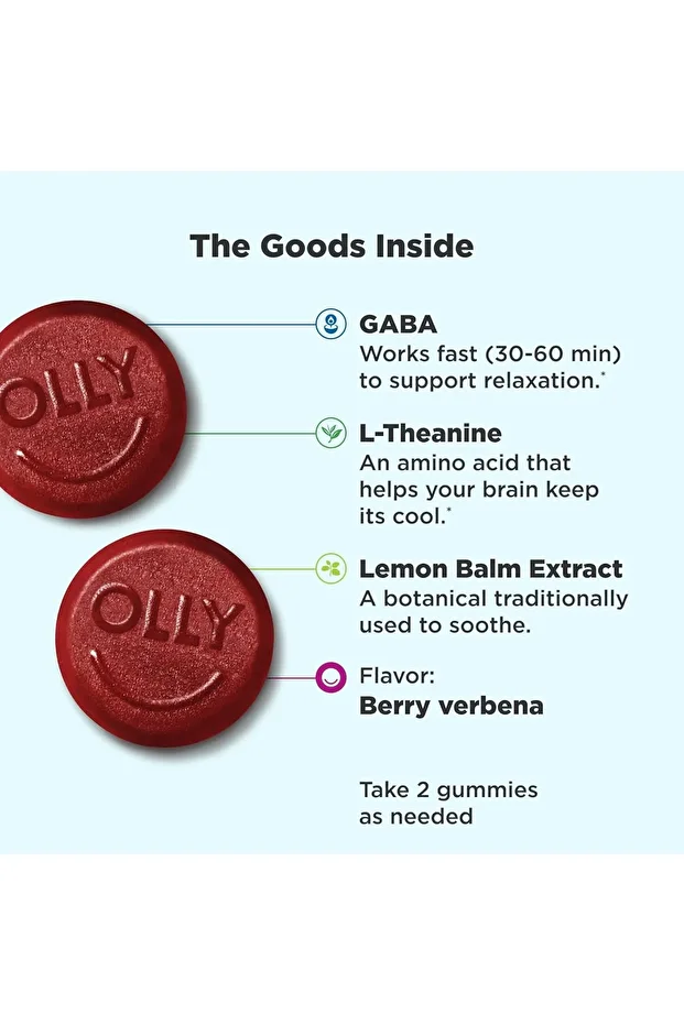 Goodbye Stress GABA, L-Theanine, Lemon Balm 42 Gummies - 3