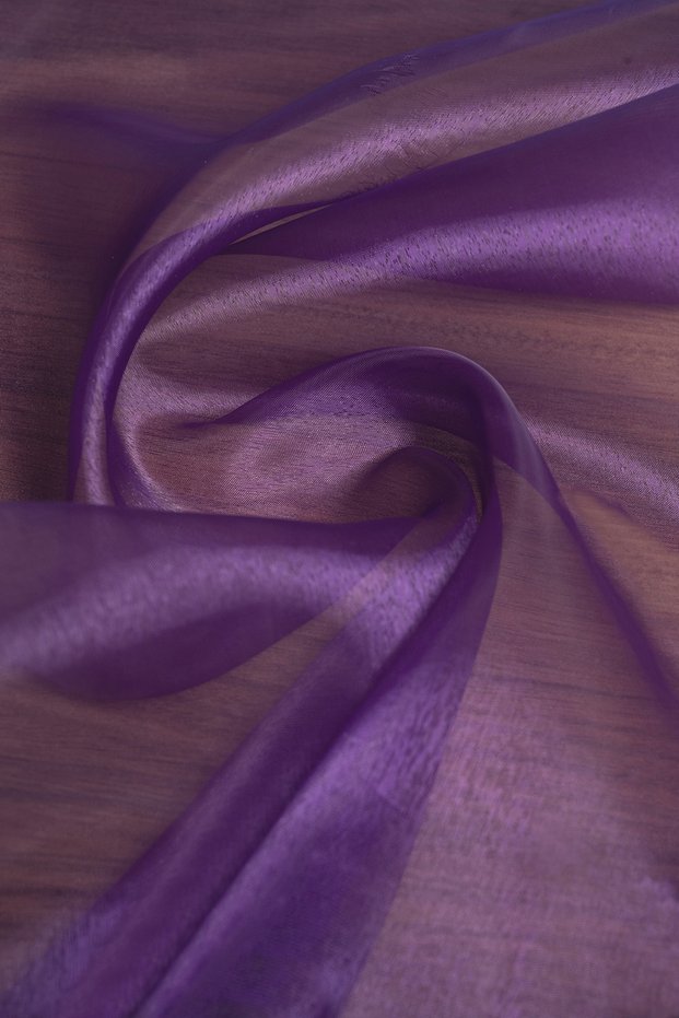 Glass Organza Purple 2 Color Fabric