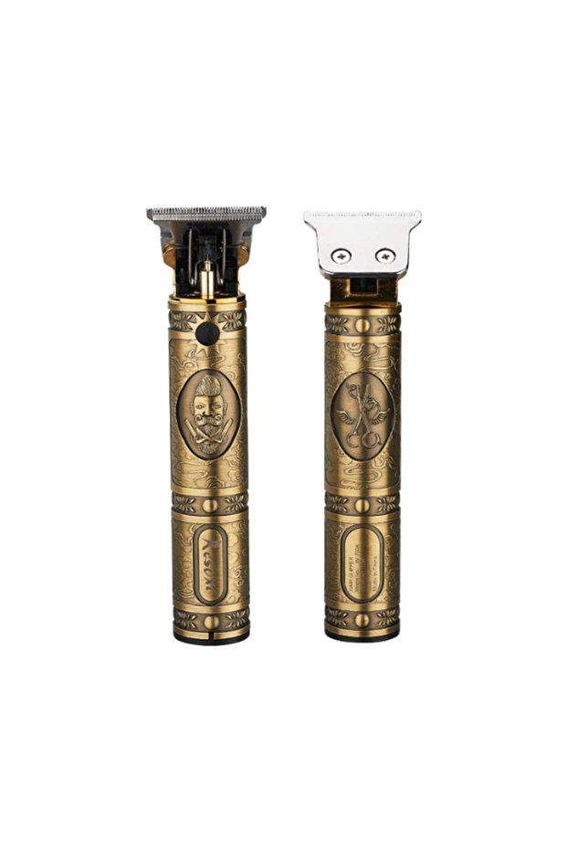 Vkarh Retro Hair Clipper for Men – Cordless Gold Rechargeable Beard & Hair Trimmer