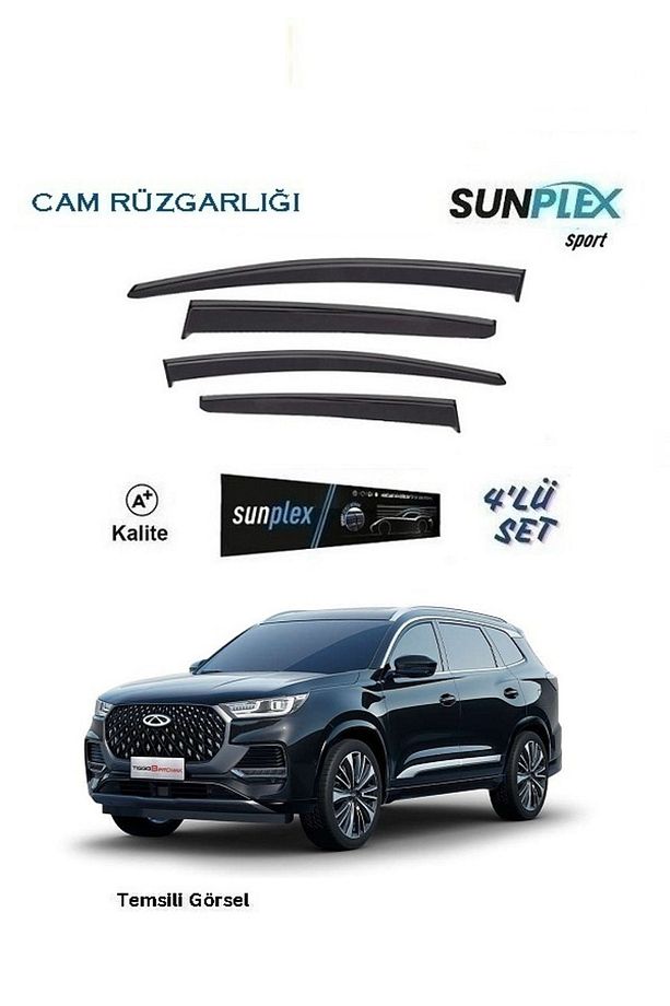 Chery Tiggo 8 Pro Max (2024) Cam Rüzgarlığı 4'lü Set - 1