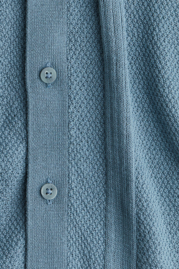 Tekstüre Triko Gömlek - 2