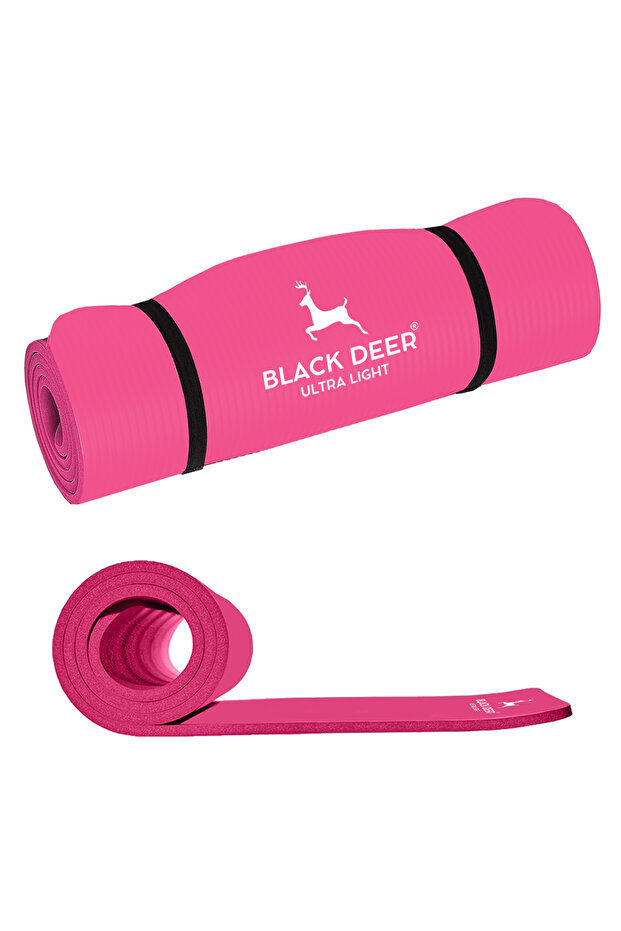 BLACK DEER Ultra Light Pilates Yoga Kamp Matı Egzersiz Minderi Kaymaz Taban 180x55 cm 10 mm