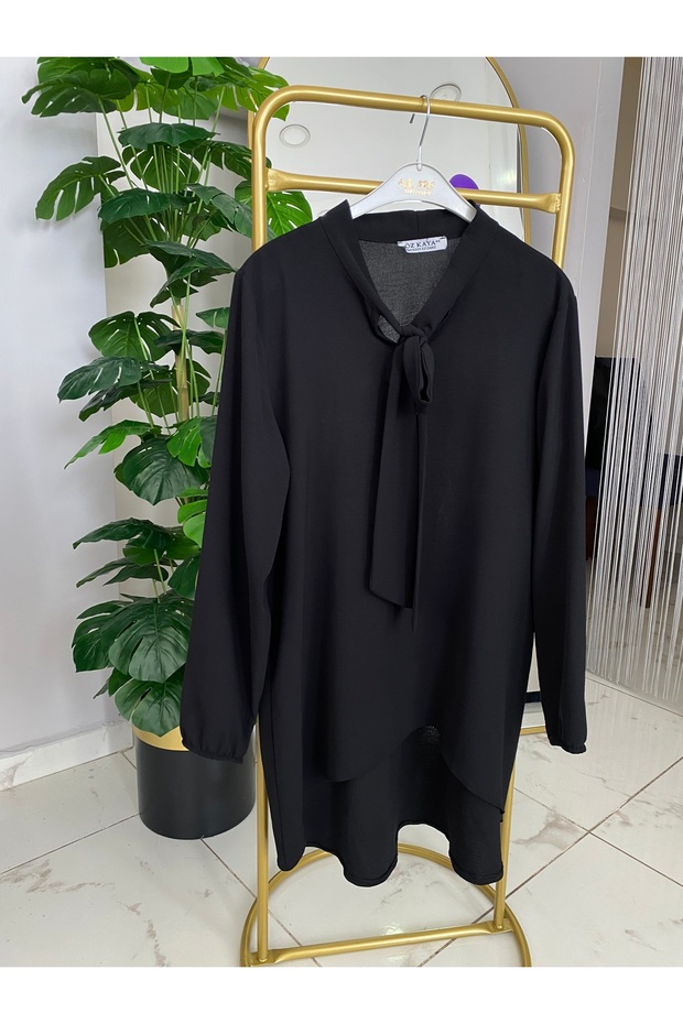 Siyah şifon tunik - 3