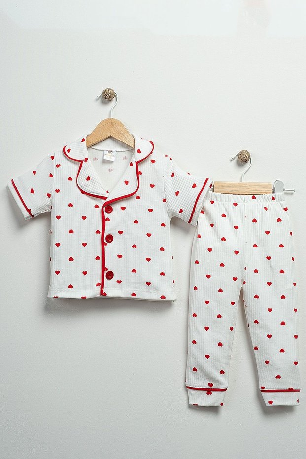 Little Heart Baby Girl Summer Pajama Set