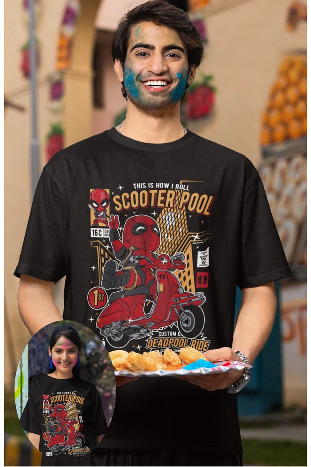 Deadpool Printed T-Shirt, Men-Women Mini Dead Pool Printed T-Shirt