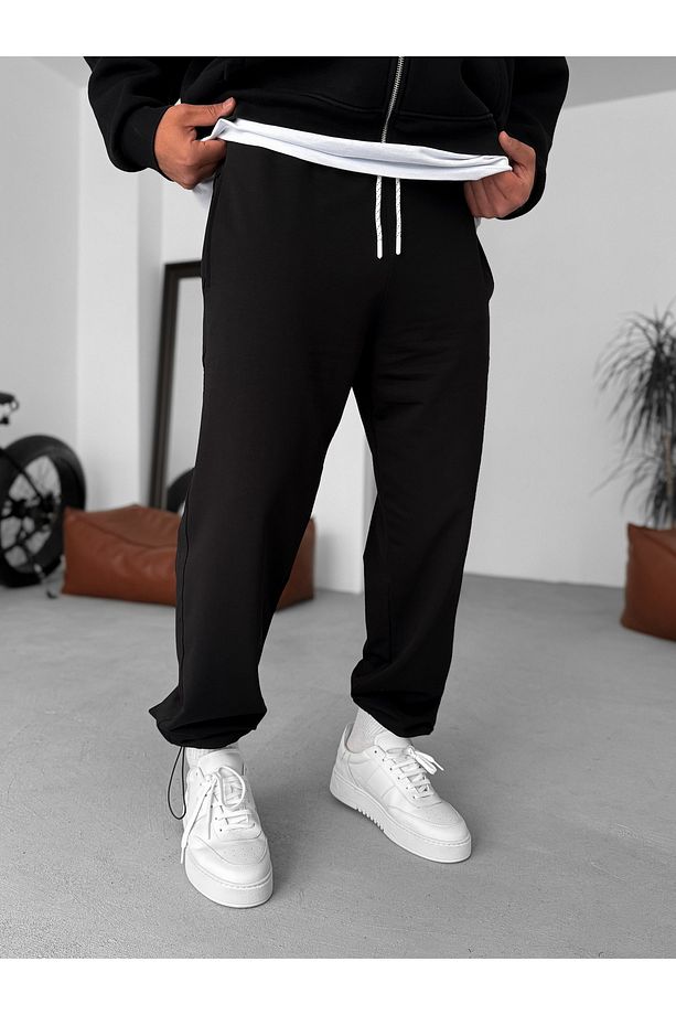 Siyah Basic Stoper Eşofman KE-7018 - 3