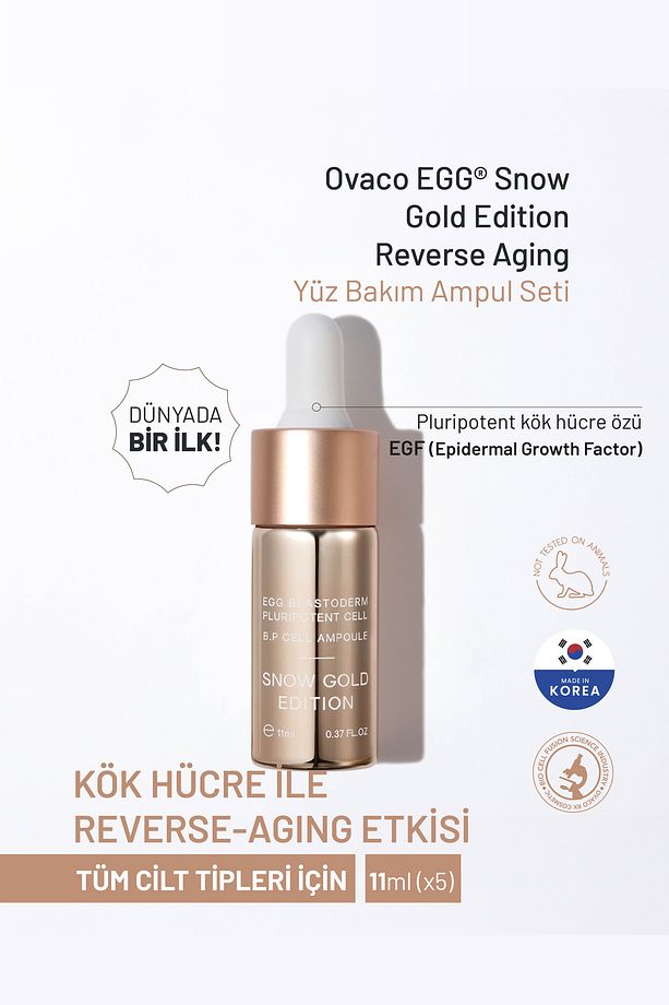Egg® Snow Gold Edition Ampul Seti | Reverse Aging | Yaşlanmayı Tersine Çevirin! Kore'den Dünyada Ilk - 1