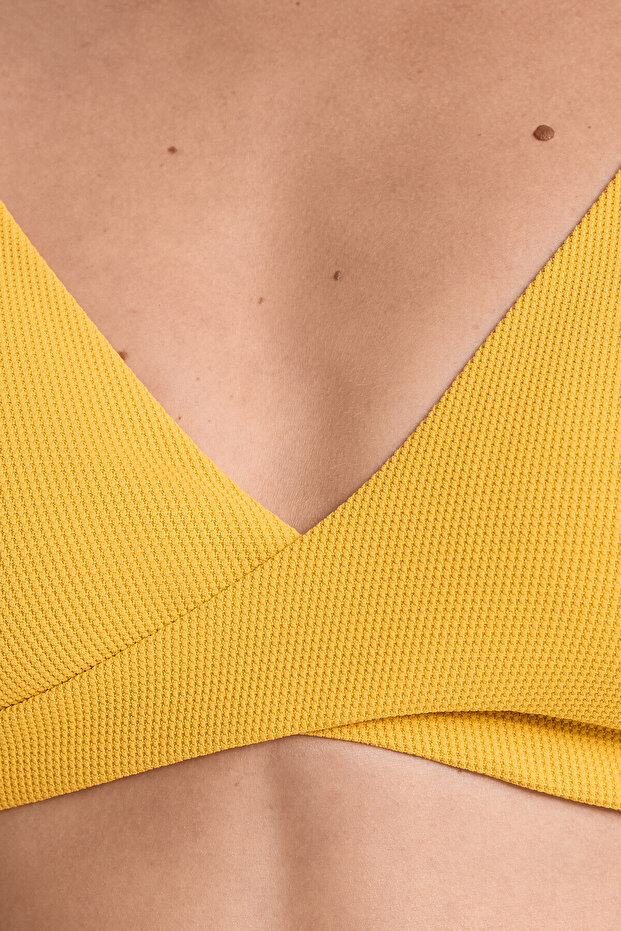 Çapraz Pike Halter Bikini Üstü - 5