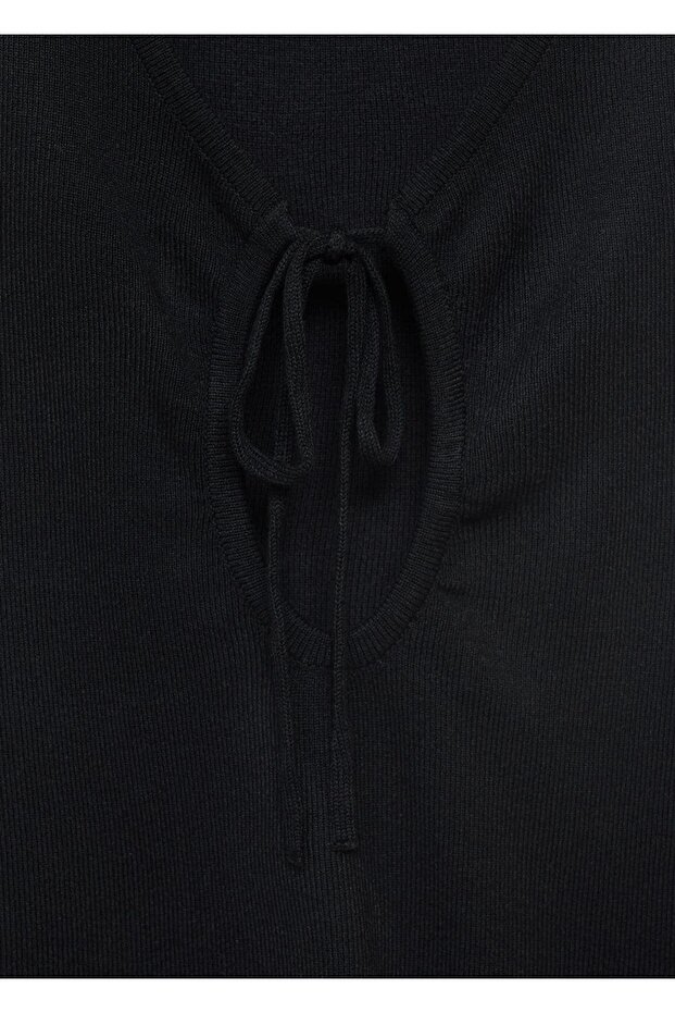 Fiyonklu dokuma bluz - 8