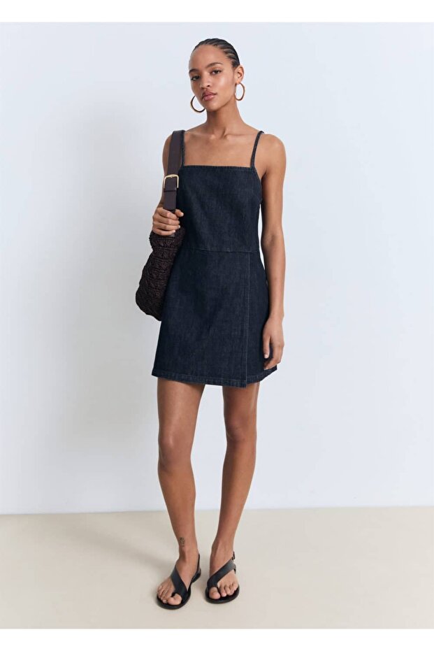 Kısa denim tulum - 2