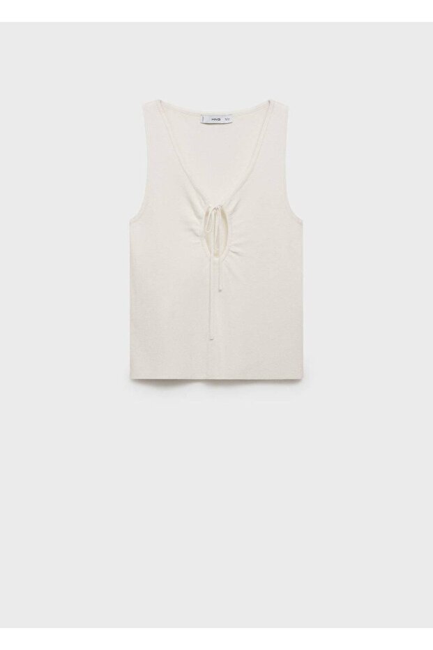 Fiyonklu dokuma bluz - 3