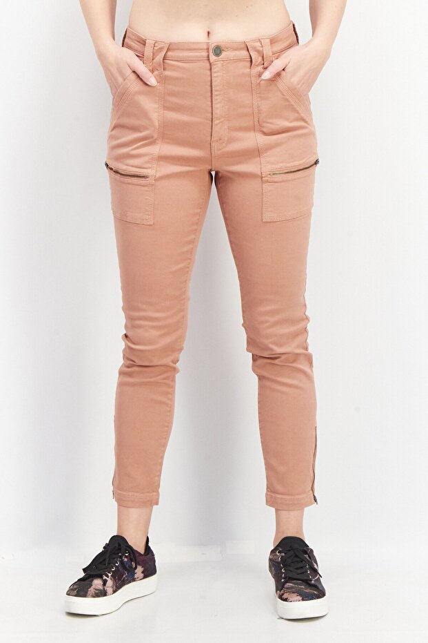 Women Regular Fit Solid Stretchable Jeans, Brown