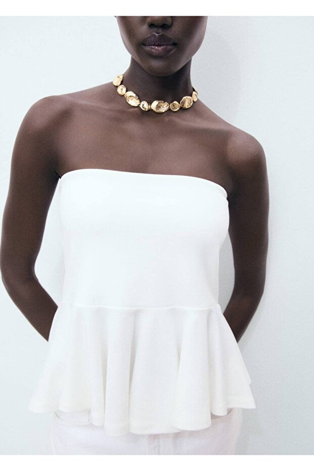 Peplum straplez top - 5