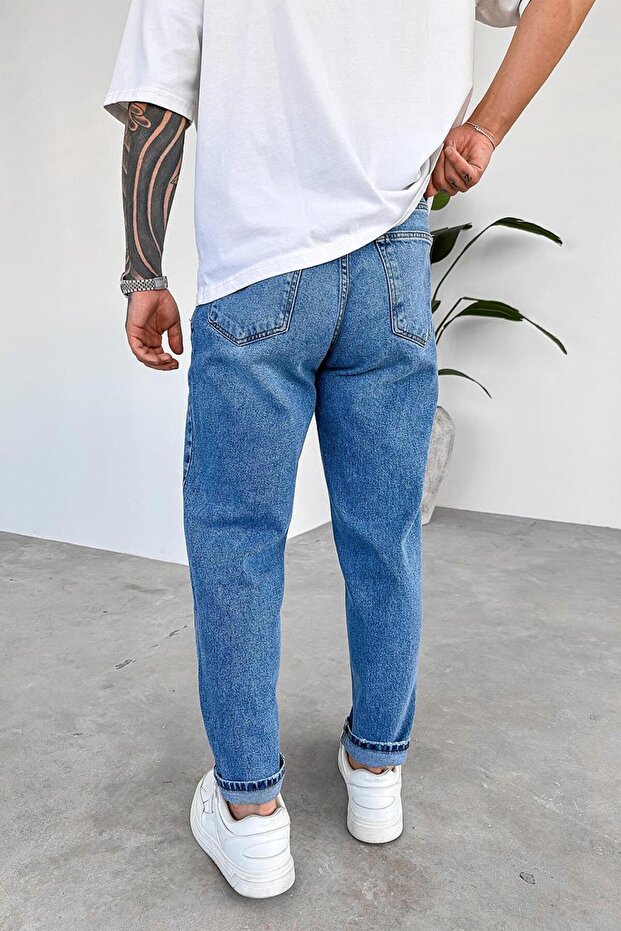 Eskitme Mavi Soft Degrade Premium Regular Pantolon - 3