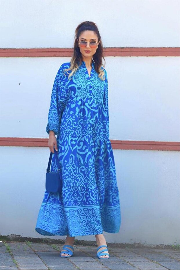 فستان طويل للنساء من Prive Aden Blue Katleya