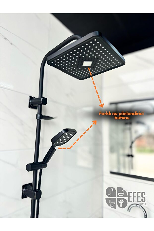 Siyah Duş Seti Fonksiyonlu Robot Duş Seti - 1