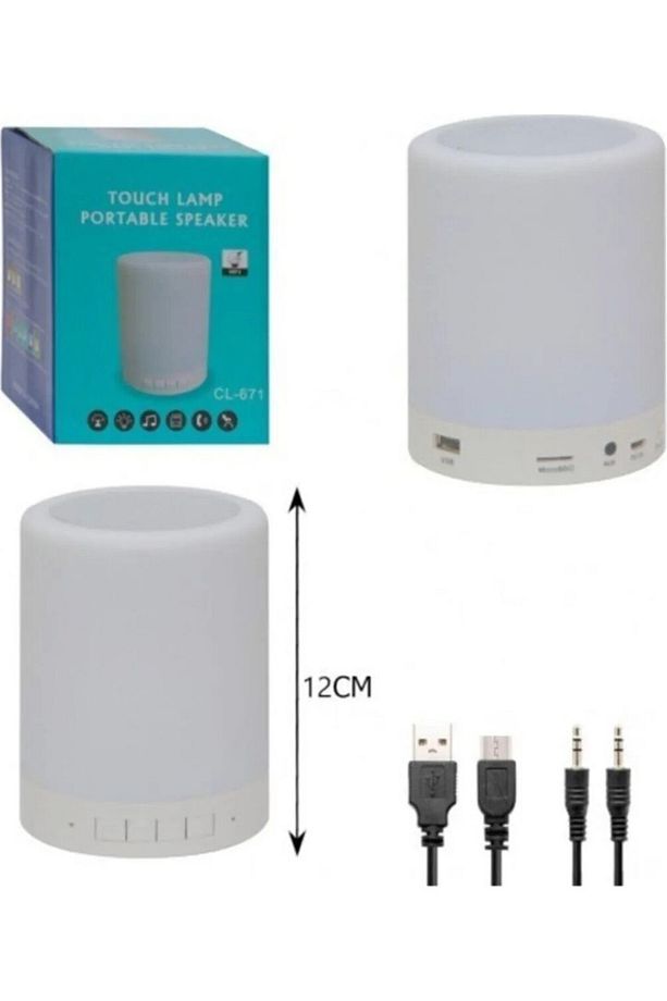 Touch Lamp Oda Lambası Portable Speakser Cl-671 Renkli Gece Lambası & Bluetooth Hoparlör - 4