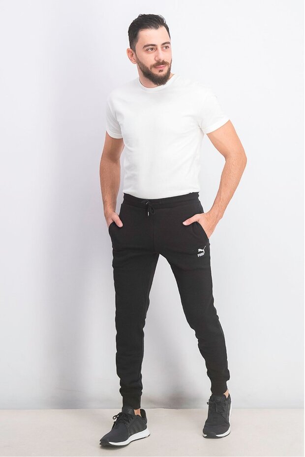 بنطال رياضي رجالي للتدريب بقصّة عادية، أسود - 4