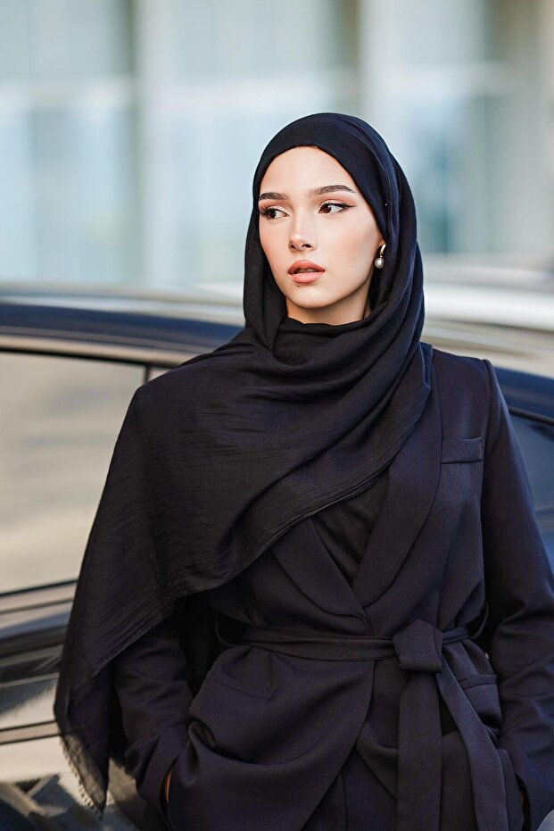 İPEK BAMBU ŞAL SİYAH - 1