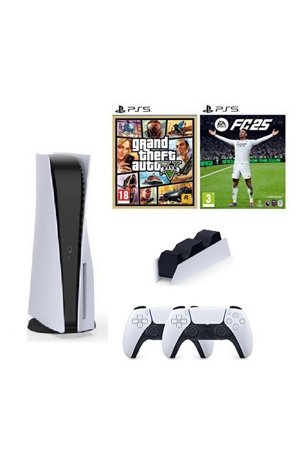Playstation 5 Standart Edition 825gb 2. Dualsense Kol Ea Fc 24 + GTA 5 (İTHALATÇI GARANTİLİ) - 1