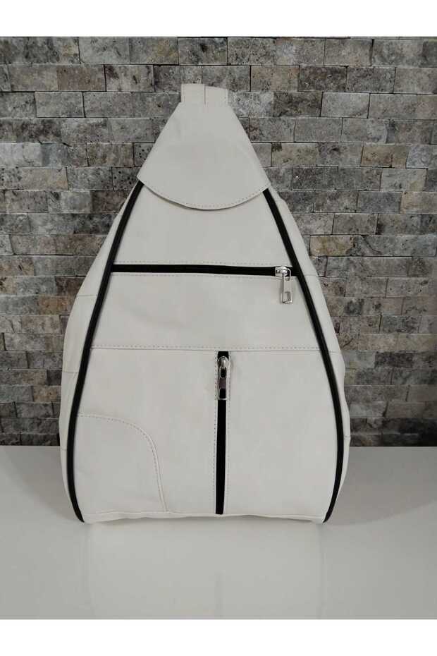 حقيبة ظهر من الجلد الطبيعي - 4