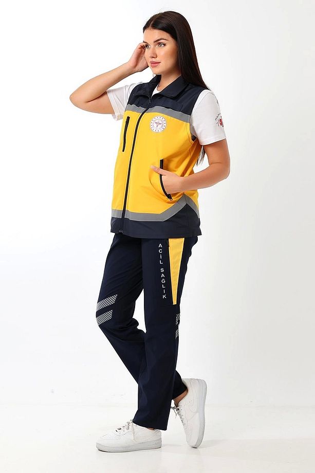 Paramedik Unisex Yazlık Yelek - Sarı - 4