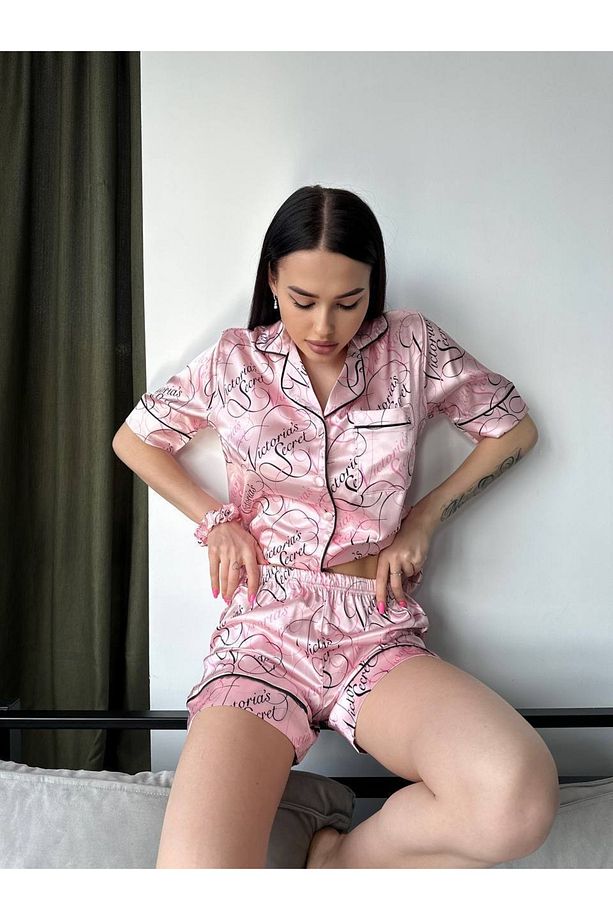 Toz Pembe Vs Şort Pijama Takımı - 5