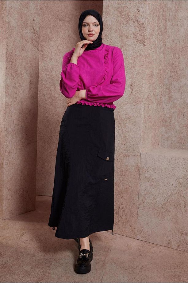 GİPELİ FIRFIR DETAYLI BLUZ 44616 - 3