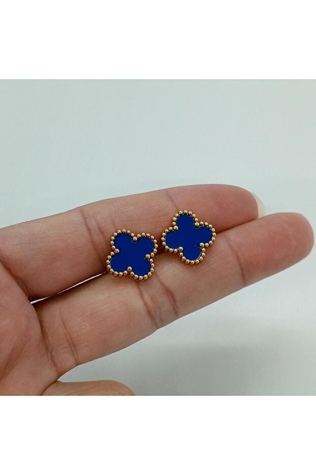 Çelik Gold Yonca Küpe - 2