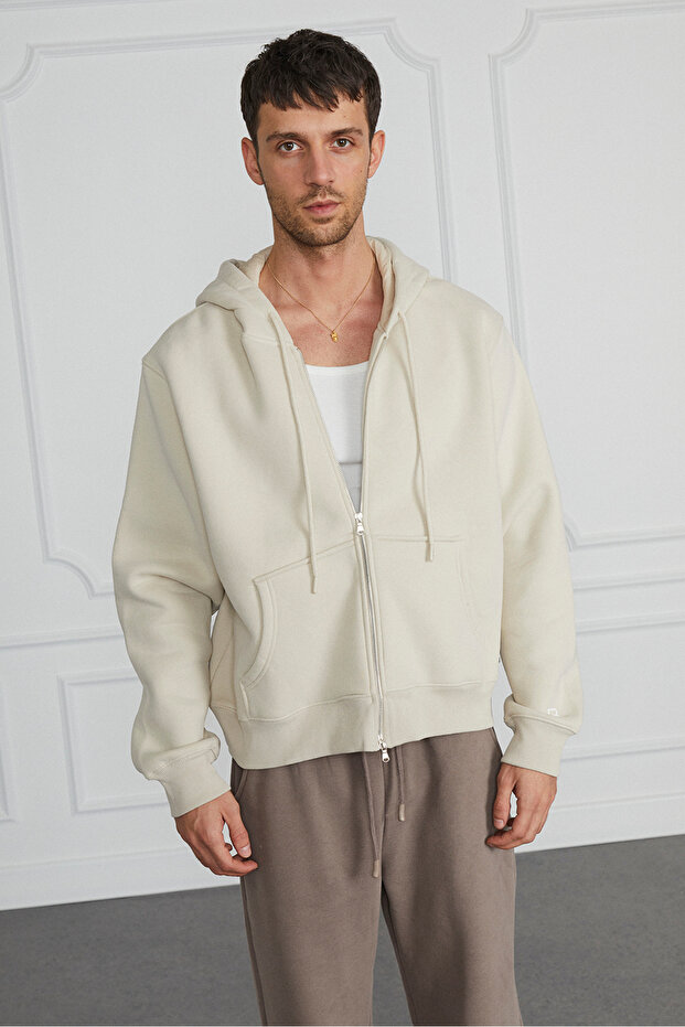 Oversize Kısa Hoodie - 2