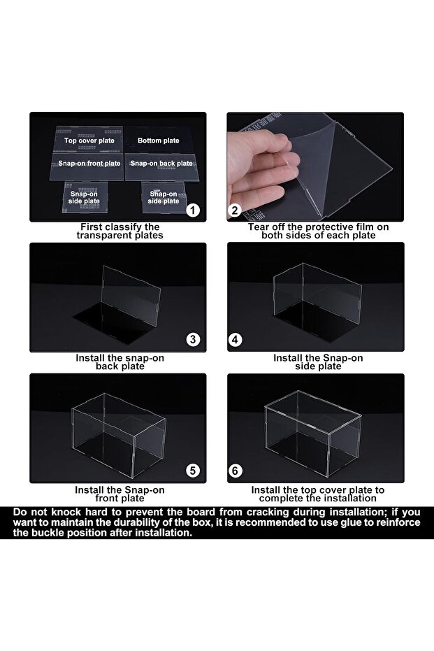 Acrylic Clear Display Case Box Dustproof Protection Showcase Cube Collectibles Show Box - 4