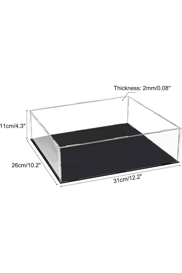 Acrylic Clear Display Case Box Dustproof Protection Showcase Cube Collectibles Show Box - 2