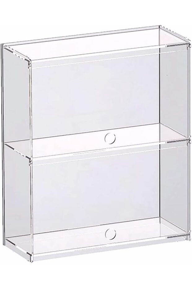 2 Tier Acrylic Display Case Collectibles Display Boxes for Pastry Cabinet Cars Collectibles