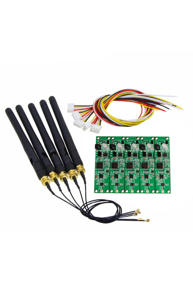 لوحة دارات مطبوعة DMX512 مكونة من 5 قطع A9 2.4G ISM DMX وحدة تحكم لاسلكية PCB وحدة 2 في 1 DMX512 جهاز إرسال واستقبال F
