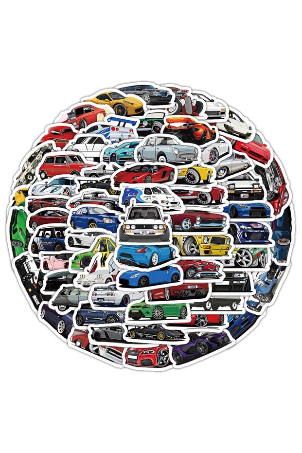 50pcs 50/100 Pcs Retrofit Racing Car Graffiti Stickers Laptop Guitar Luggage Bike Skateboard Waterpr