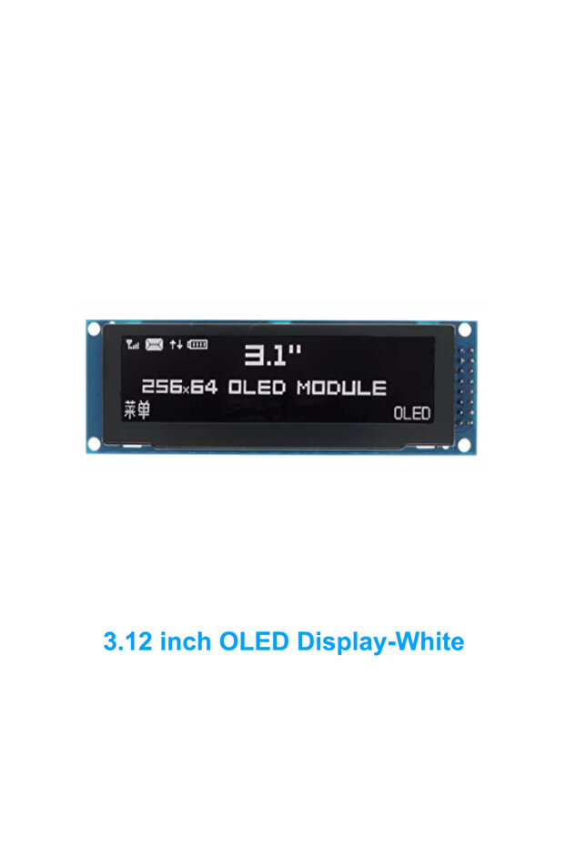شاشة OLED بيضاء مقاس 3.12 بوصة، وحدة LCD رسومية SSD1322، 256X64، 25664، متوازية